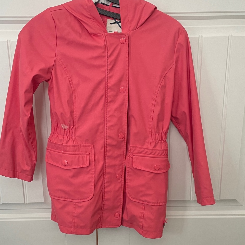 Girl 9-10 Pink Hooded rain/wind Jacket